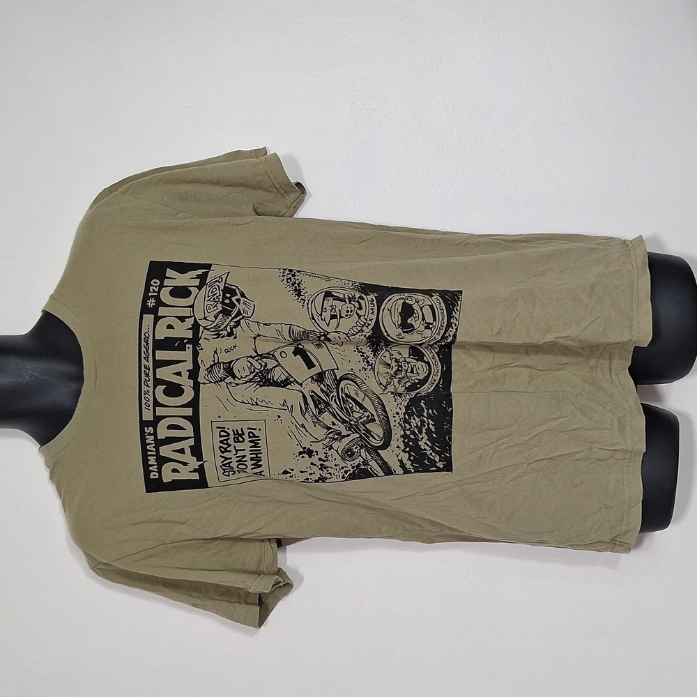 DHDWEAR MENS Motorcycle Shirt Short Sleeve Tee Olive